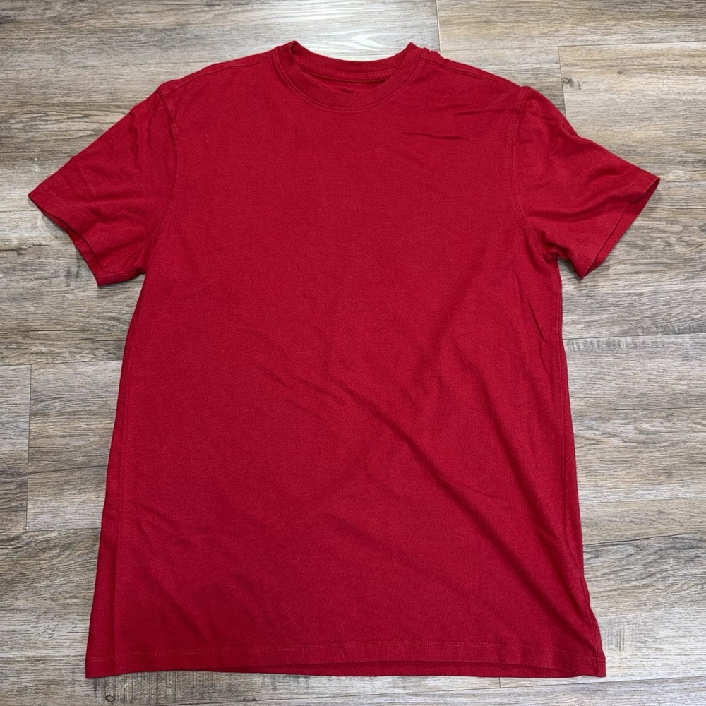 Goodfellow & Co Plain Red Short-Sleeve Crewneck Shirt Mens Medium Regular-Fit